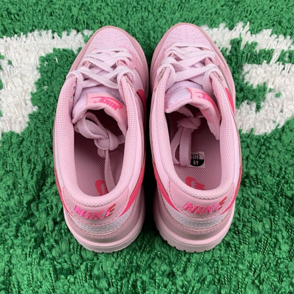 Nike Dunk Low GS Triple Pink size 6Y Women’s size 7.5 NEW DH9765-600 - Picture 6 of 12
